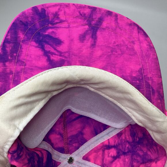 Vtg Miller Genuine Draft Light Beer Hat Cap Purple Pink  Tie Dye Snapback Rope - Picture 10 of 10